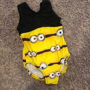 Girls Minion gymnastics leotard